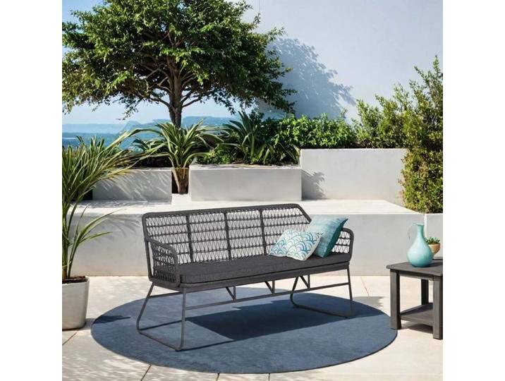OUTLIV. Verona Diningsofa Aluminium/Rope/Olefin Dunkelgrau von OUTLIV