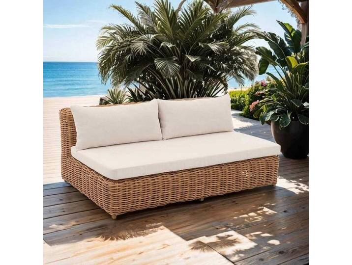 OUTLIV. Versailles Gartenloungesofa Geflecht/Spunpolyester Natur von OUTLIV