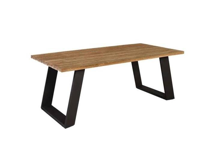 OUTLIV. Vido Gartentisch 200x100cm Aluminium/Teak Dunkelgrau Braun von OUTLIV