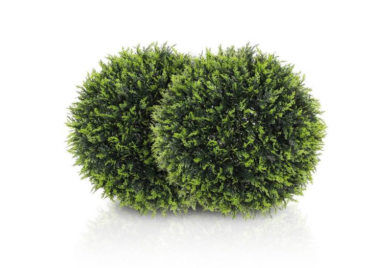 Kunstbaum 2er-Set, 45 cm Kunstpflanze in Kugelform, für Flur, Garten, OUTMAX, Höhe 45 cm, 2er-Set von OUTMAX