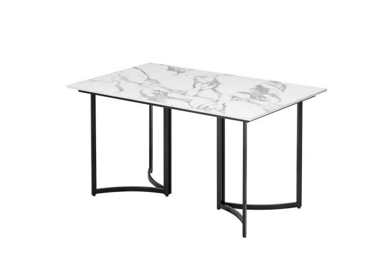 OUTMAX Esstisch Mit Gebogenen Tischbeinen, Verstellbare Füße, für Esszimmer und Küche (Set, 1-St., 1er-set), Länge 140 cm, Breite 80 cm, Höhe 75.5 cm von OUTMAX