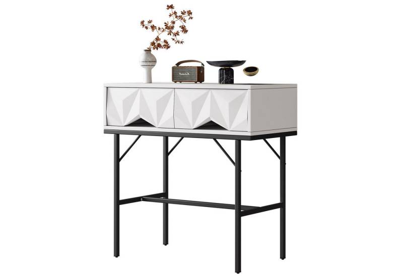 OUTMAX Kommode Dreidimensionales Schubladen-Hohldesign, für Eingang und Wohnzimmer (Set, 1 St., Langlebiges und elegantes Aussehen), Länge 80 cm, Breite 40 cm, Höhe 80 cm von OUTMAX