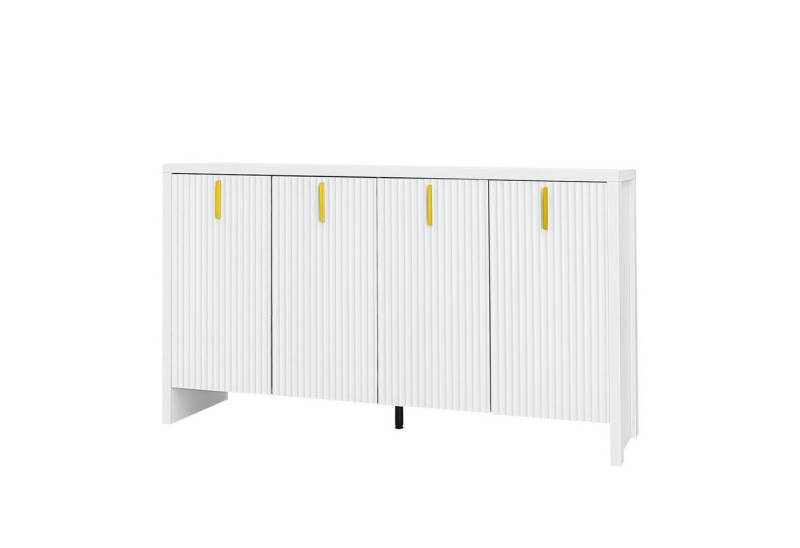 OUTMAX Sideboard Modernes Sideboard, mit goldenen Griffen und verstellbaren Trennwänden (Set, 1 St., Großer Stauraum, langlebiges und elegantes Aussehen), Länge 140 cm, Breite 80 cm, Höhe 38 cm von OUTMAX