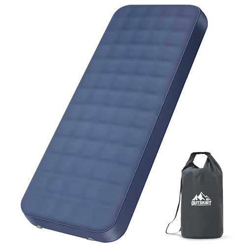 OUTSKIRT Ultraleichte selbstaufblasende Isomatte, 10,2 cm dicke Campingmatratze mit Pumppack, 9,5 R-Wert isolierte Isomatte, tragbares Campingbett für Zelt, Auto, LKW oder Van, 4 von OUTSKIRT