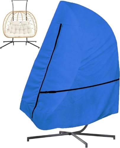 Hängesessel Abdeckung Wasserdicht Schwerlast 600D Oxford Gewebe Hängestuhl Schutzhülle Winterfest Winddicht UV Beständiges Abdeckung für Hängekorb Hängeschaukel Schwingsessel -- 232x203cm von OUTTDID