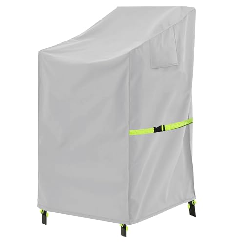 OUTTDID Gartenstühle Abdeckung Wasserdicht, Stapelstühle Abdeckung Winterfest 600D Oxford Gewebe Winddicht Anti-UV Schutzhülle für Gartenstuhl Stapelstuhl mit Belüftungsöffnungen - 71x91x80/120cm von OUTTDID