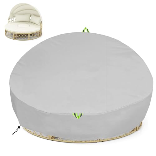 Sonneninsel Abdeckhaube Schutzhülle Wasserdicht 600D Oxford Gewebe Abdeckung Wetterfest für Sonneninsel Abdeckung Liegeinsel Rund - Ø223x88/45cm Sonneninsel Abdeckhaube Schutzhülle Wasserdicht 600D Oxford Gewebe Abdeckung Wetterfest für Sonneninsel Abdeckung Liegeinsel Rund - Ø223x88/45cm von OUTTDID