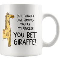 Sie Wetten Giraffe Onkel Becher, Geschenke Für Onkel, Lustige Geschenk Von Neffen, Nichte, Weihnachten, Geburtstag von OUToftheBOXGiftShop