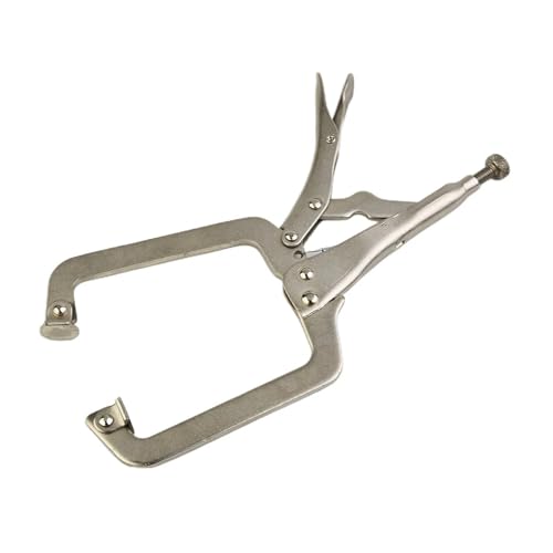 C-Klemme, Zoll Stahl Zapfen Locking Clamp Silber Grip Schweißen Zange Holz Werkzeug C Vise Locator 23cm von OUUOYSD