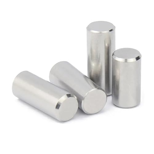 OUUOYSD Passstifte aus Edelstahl, 1/50 M1.5 M2 M2.5 M3 M4 M5 M6 M8 M10 304 Edelstahl Vollstangenlager Parallele zylindrische Rolle GB119(18mm,50pcs M2.5) von OUUOYSD