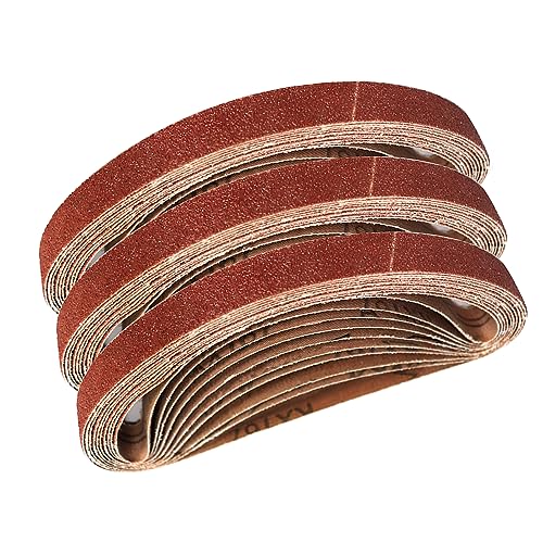 Schleifbänder, Schleifpapier, 10 Stück Schleifbänder 520 x 20 mm Schleifbandschleifer P40-1000 Körnung for Bandschleifer Schweißpunktschleifen(10PCS 150 Grit) von OUUOYSD