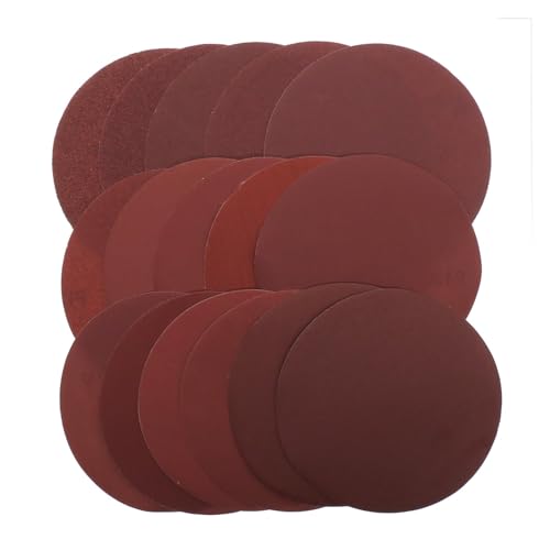 Schleifbänder, Schleifpapier, 20 STÜCKE 6 Zoll 150 MM Aluminiumoxid-Schleifpapier-Schleifscheiben Papierhaken und Schleife 60 bis 2000 Körnungen(180) von OUUOYSD