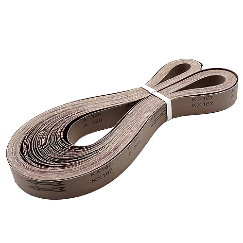 Schleifbänder, Schleifpapier, 5 Stück 2100 x 50 mm Schleifbänder, geeignet for elektrische Bandschleifer, verschiedene Körnungen P40-P1000, Aluminiumoxid-Schleifband(5PCS 80 Grit) von OUUOYSD
