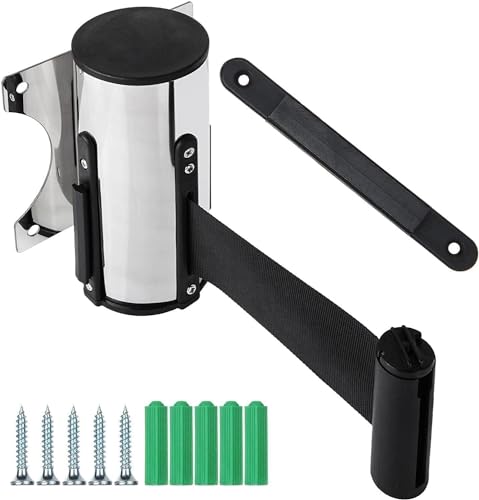 Trenngurt zur Montage an Par einziehbares Band für 2/3/5 m, Barriere für Band for, für feste Wand, Seil zur Kontrolle der Menge (2 m) von OUUOYSD