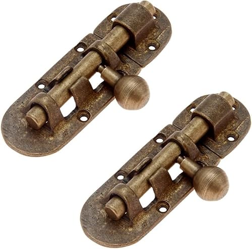 Türkette Edelstahl, 2 Stück Türriegel Antik Bronze 105mm 3mm von OUUOYSD