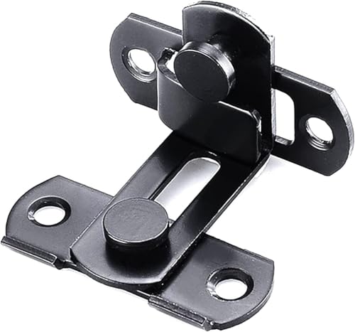 Türkette Edelstahl, 90° Schieberiegel Türriegel for Fenster, Schranktüren, Schlösser mit Hardware(Black,Small) von OUUOYSD