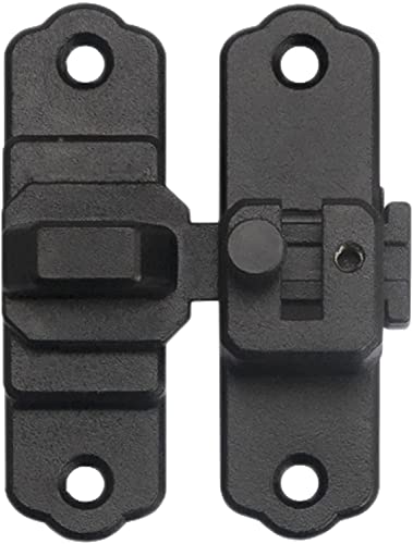 Türkette Edelstahl, Edelstahl 180 Grad rechtwinklig gebogen Schiebetür Barrel Bolt Lock Latch schwarz(Black) von OUUOYSD