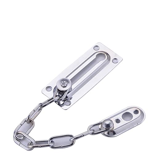Türkette Edelstahl, Innentür Kettenschloss Riegel Edelstahl Schiebeverschluss Home Office Silber von OUUOYSD