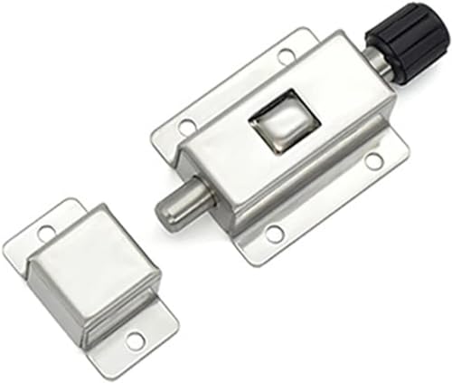 Türkette Edelstahl, Sicherheits-Oberflächenriegel, massiver Edelstahl-Oberflächenriegel, Schiebe-Oberflächentürriegel for Zuhause, Schlafzimmer, Tor, Fenster, Zäune von OUUOYSD