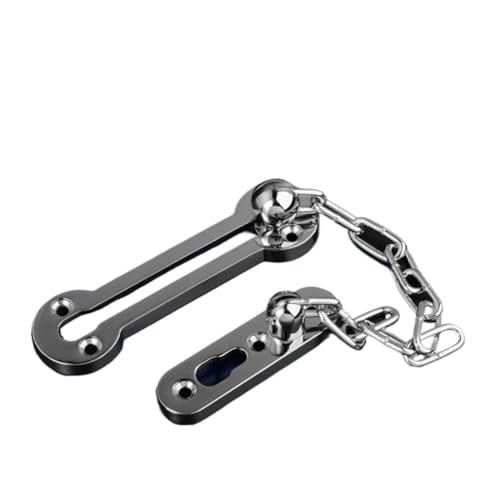 Türkette Edelstahl, Türkettenschloss aus Zinklegierung, silberfarben, mit Riegel for Innentüren Türkette Edelstahl, Türkettenschloss aus Zinklegierung, silberfarben, mit Riegel for Innentüren von OUUOYSD