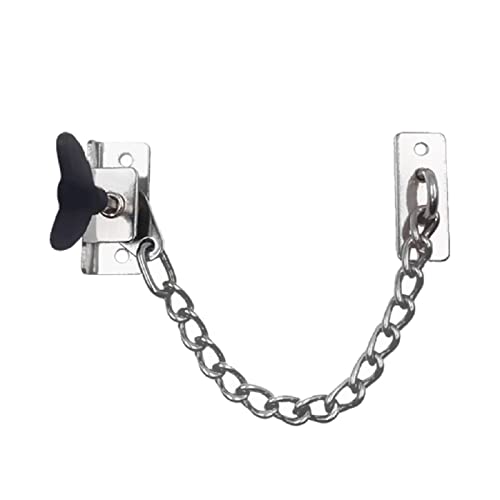 Türkette Edelstahl, Türschloss Kettenschloss Riegel Edelstahl Silber Schwarz(Silver) von OUUOYSD