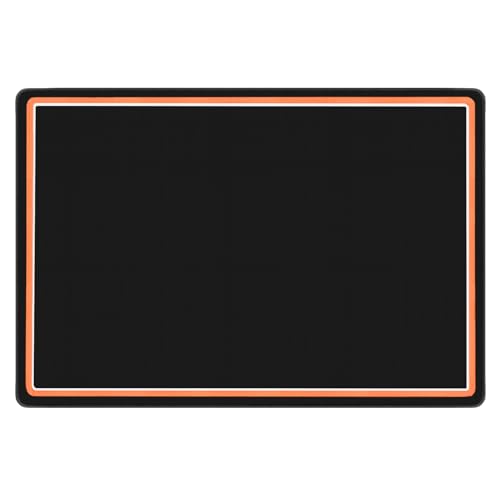 OUUTMEE Schlagzeugteppich Drum Teppich Schwarz+Orangefarbener Rand 182x122cm von OUUTMEE