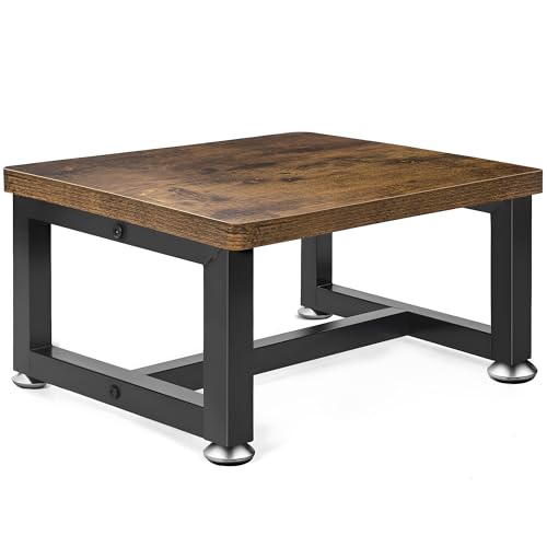 OUUTMEE Tritthocker aus Holz für Kinder und Erwachsene, 1 Ebene, für Hochbett, mit rutschfesten Füßen, bis 150 kg, Tritthocker für Küche, Schlafzimmer, Badezimmer (Braun) von OUUTMEE