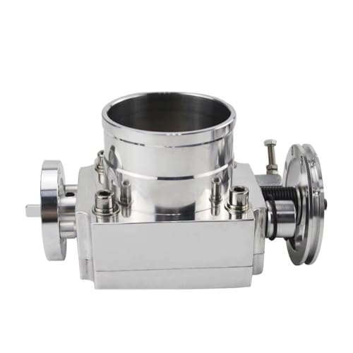 Drosselklappe Drosselklappenstutzen Universal 65MM 70MM 80MM 90MM DROSSELKLAPPENGEHÄUSE ANSAUGKRÜMMER BILLET ALUMINIUM HIGH FLOW(90MM SILVER) von OUVECR