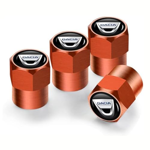OUXVSLJA Auto Reifen Autoventil Ventilkappen für Dacia Duster Sandero 3/Sandero Stepway Spring Bigster,Wasserdicht Staubdicht Kappe Reifen Ventilkappen, Auto Dekorations Zubehör,G von OUXVSLJA