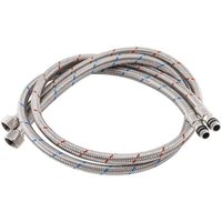 100 cm flexibler Edelstahlanschluss für Küchenspüle, Mischbatterie – Warm- und Kaltwasser – OUYLAF von OUYLAF