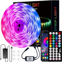 15 m Bluetooth-LED-Streifen, 5050 RGB-LED-Streifen, Steuerung über Smartphone-App und Fernbedienung, Synchronisierung mit 15 m Bluetooth-LED-Streifen, 5050 RGB-LED-Streifen, Steuerung über Smartphone-App und Fernbedienung, Synchronisierung mit von OUYLAF