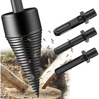 Holzspalter, 42 mm Holzspalter-Bohrer, konischer Holzspalter für Holzbohrer und Holzfräser, langlebiges Spaltschrauben-Kegel-Holzfräswerkzeug mit 3 von OUYLAF