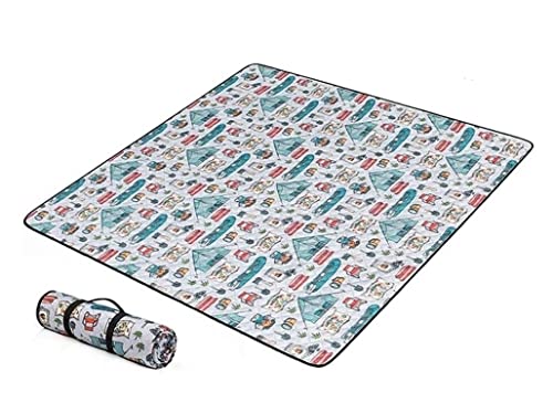 OUYUE Picknickdecke für Barbecue wasserdichte Stranddecke for Den Außenbereich, Tragbare Picknickmatte, Geeignet for Reisen, Strandpartys Stranddecke Camping(B) von OUYUE