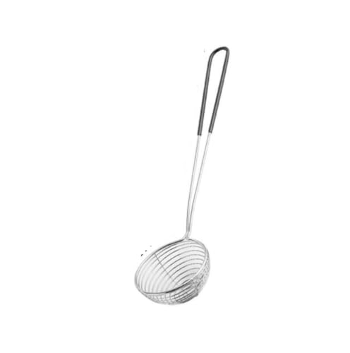 OUYUE Sieb Küche Lebensmittelsisten Edelstahl Colander Sieb, Draht Skimmer Löffel mit Griff for heiße Topf -Suppen -Entwässerung Nudelsieb(2pc) von OUYUE