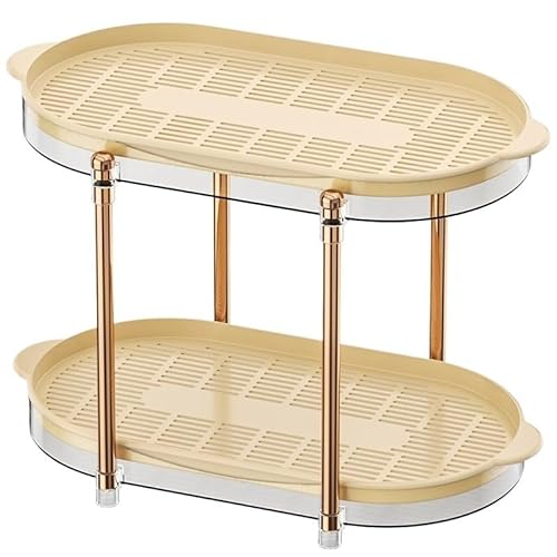 OUYUE Tassenregal Tassenhalter Doppelschicht-Becherregal for den Haushalt, Küchen-Abtropfschale, Abtropfgestell Tassenständer Arbeitsplatte von OUYUE