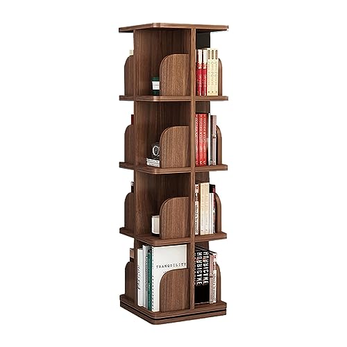 zuverlässiges Bücherregal, Holz-Bücherregal, Vintage-Bücherregale mit mehrschichtigem Design, 360° drehbares Bücherregal, großes Bodenregal, Bücherregal, stark und stabil, sicher und stabil vision von OUZBEM