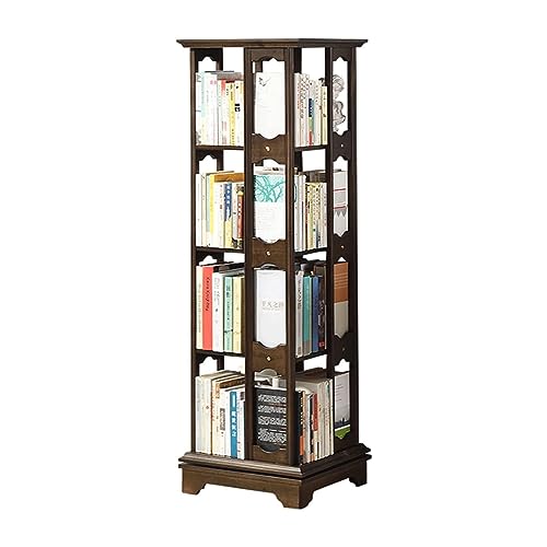 zuverlässiges Bücherregal, um 360° drehbares Bücherregal für Kinder und Erwachsene, Bücherregal für kleine Räume, stehendes Bücherregal, offenes, eigenständiges Rack-Bücherregal für das Heimbüro, von OUZBEM