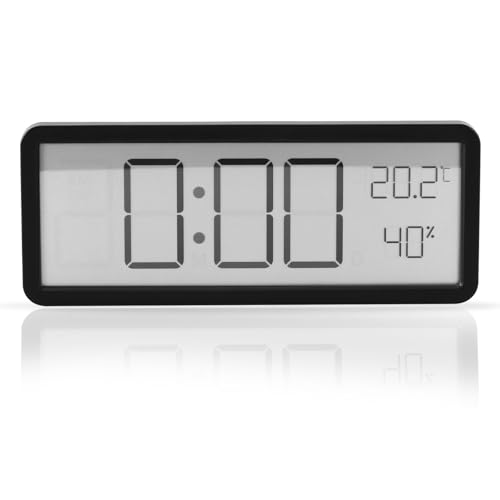 OUZHOU Digitale Wanduhr USB/Batteriebetrieben, Wanduhr Digitaluhr mit Großen Ziffern, Temperatur Luftfeuchtigkeit, Tischuhr Digitaluhr Wand für Wohnzimmer Schlafzimmer Büro Schule -Schwarz OUZHOU Digitale Wanduhr USB/Batteriebetrieben, Wanduhr Digitaluhr mit Großen Ziffern, Temperatur Luftfeuchtigkeit, Tischuhr Digitaluhr Wand für Wohnzimmer Schlafzimmer Büro Schule -Schwarz von OUZHOU
