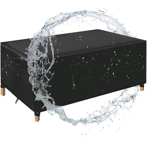 OUZUIU Abdeckung Für Gartenmöbel Outdoor, 185x95x65cm/LxWxH 420d Oxford-Stoff Schutzhülle Wasserdicht Regenfest, Winddicht, UV-Schutz Und Sonnenschutz Rechteckige Abdeckung, Schwarz OUZUIU Abdeckung Für Gartenmöbel Outdoor, 185x95x65cm/LxWxH 420d Oxford-Stoff Schutzhülle Wasserdicht Regenfest, Winddicht, UV-Schutz Und Sonnenschutz Rechteckige Abdeckung, Schwarz von OUZUIU