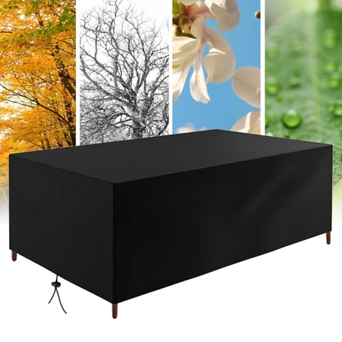 OUZUIU Abdeckung Gartenmöbel Winterfest Multi Größe Gartenmöbel Abdeckung Wasserdicht Schutzhülle 150x40x45cm/LxWxH 420D Oxford Gewebe Schutzhülle für Sofa Tisch Stühle Gartentische Terrassenmöbel von OUZUIU