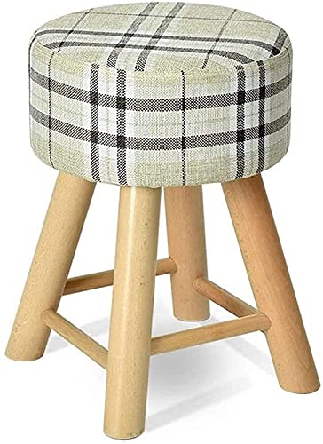OUZVI Aufbewahrungs-Fußhocker Massivholz Schuhe Hocker Gepolsterter Fußhocker Fußstütze Schminkhocker Esszimmerstuhl Kleiner Sitz Fußstütze Stuhl Uphol von OUZVI