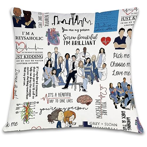 OUz TV-Show-inspirierter Grauer Sloan-Gedenk-Krankenhaus-Kissenbezug, Doktor-Anatomie-Fans, Merchandise-Artikel, Grauer Kissenbezug für Damen, Geschenk, Deko-Kissenbezug für Couch, Zuhause, (Grauer OUz TV-Show-inspirierter Grauer Sloan-Gedenk-Krankenhaus-Kissenbezug, Doktor-Anatomie-Fans, Merchandise-Artikel, Grauer Kissenbezug für Damen, Geschenk, Deko-Kissenbezug für Couch, Zuhause, (Grauer von OUz