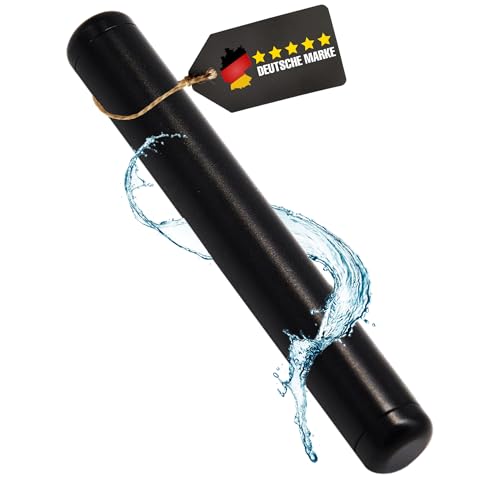 OVADA Joint Hülle Case | 11cm | Geruchsdicht u. Wasserdicht | Metall Aluminium | Premium Zigarren Transport | Hochwertige lange große Tube Hülse Box Aufbewahrung | Clean Design (Schwarz) von OVADA