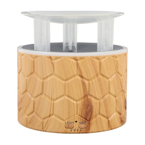 400 Ml Nachtlichtbefeuchter, ätherisches Öl Diffusor Aromatherapie Luftdiffusor mit Timer Auto ST OFF für das Büro des Heimschlafzimmers (EU-Stecker 100-240V) von OVAQUIXI
