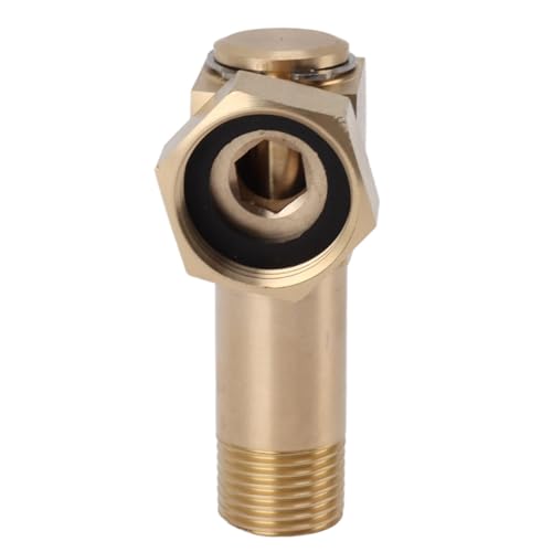 OVAQUIXI 1/2 Zoll Messing Gartenschlauch Adapter 90 Grad Heavy Duty Verbinder, Dicht, für Außenwasserhahn Bewässerungszubehör (15mm) von OVAQUIXI