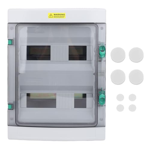 OVAQUIXI 24-fach-Leistungsschalter-MCB-Box, Verteiler-Miniatur-Elektrobox IP66 wasserdicht ABS-Kunststoff Vorhängeschloss verfügbar von OVAQUIXI
