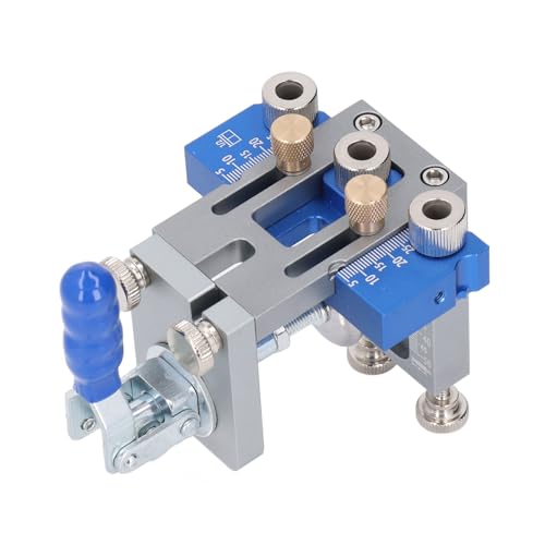 OVAQUIXI 3 in 1 Taschenloch-Jig-Kit, Holzbearbeitungs-Dübel-Jig-Kit, Benutzerfreundliche Handbuch-Drill Guides Locator Puncher Tool, für, Möbelgebrauch von OVAQUIXI