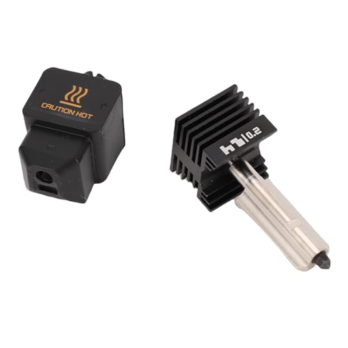 OVAQUIXI 3D -Drucker -Hotend Kit, Gehärtete Stahldüse, Optimale Leistung für Labor H2D A1 A1 Mini, Schnelle Ersatz Silikonhülle (0,2 mm) von OVAQUIXI