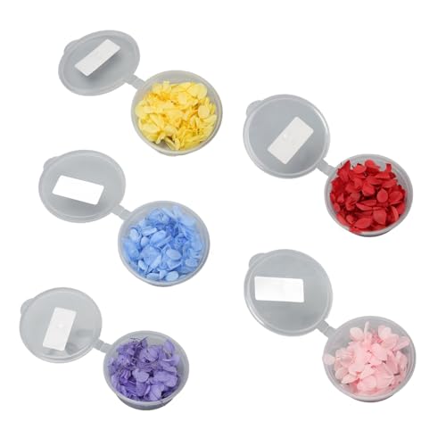 OVAQUIXI 5 PCs Getrocknete Blüten in 5 Farben Hortena Blütenblätter für Halskettenanhänger, Handwerksprojekte, Einfach zu Bedienen mit Aufbewahrungsbox, Ideal für Kunsthandwerk, Rot, Gelb, Rosa, OVAQUIXI 5 PCs Getrocknete Blüten in 5 Farben Hortena Blütenblätter für Halskettenanhänger, Handwerksprojekte, Einfach zu Bedienen mit Aufbewahrungsbox, Ideal für Kunsthandwerk, Rot, Gelb, Rosa, von OVAQUIXI