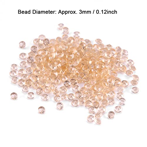 OVAQUIXI Acrylkügelchen 1000 Stück Vase Füllstoff Hochzeitsfeier 3mm DIY Art Projects Klare Perlen für Geburtstagsfeier Tischdekoration (Nackt) von OVAQUIXI